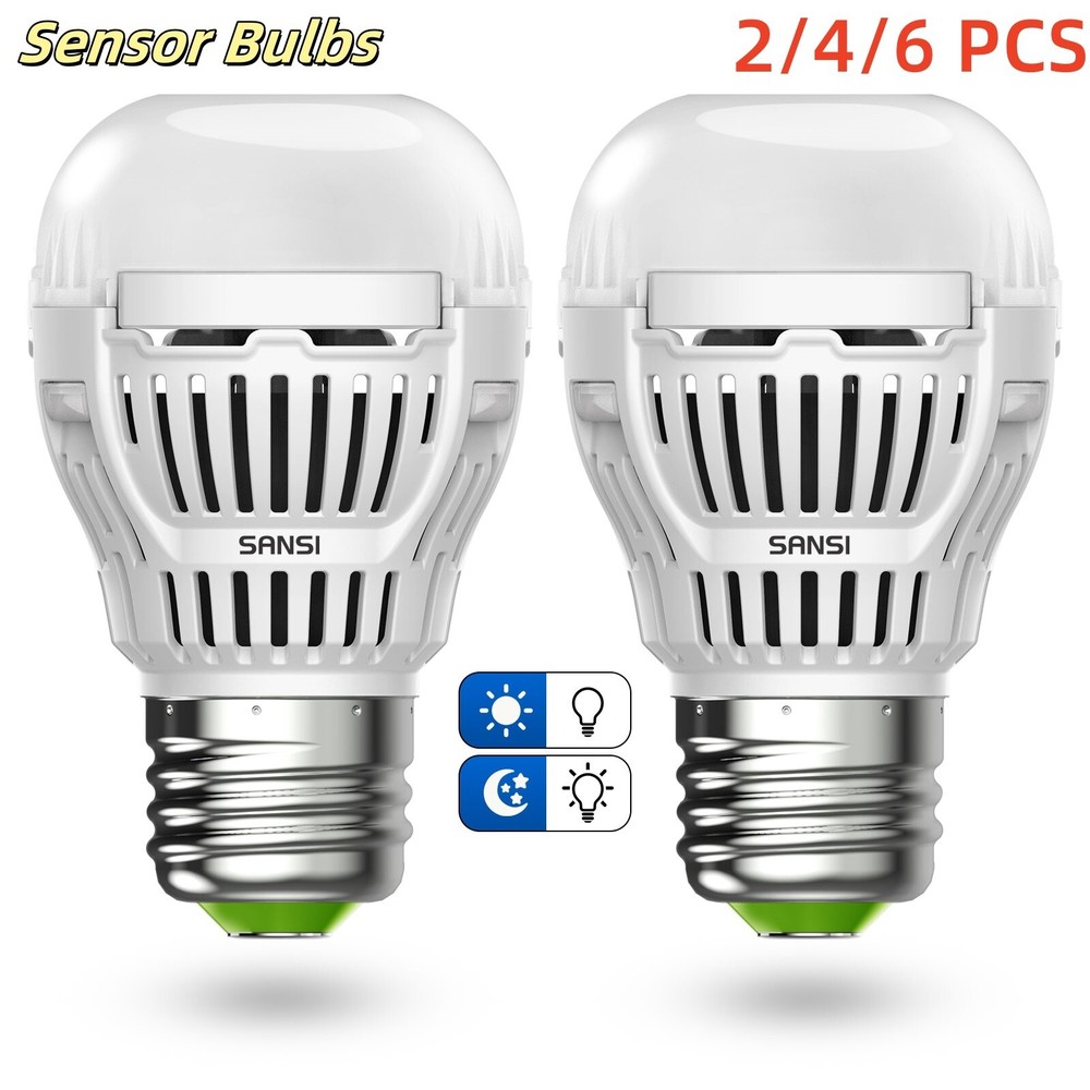 60W Equivalent Dusk to Dawn LED Light Bulb Automatic On/Off Sensor Bulbs 5000K