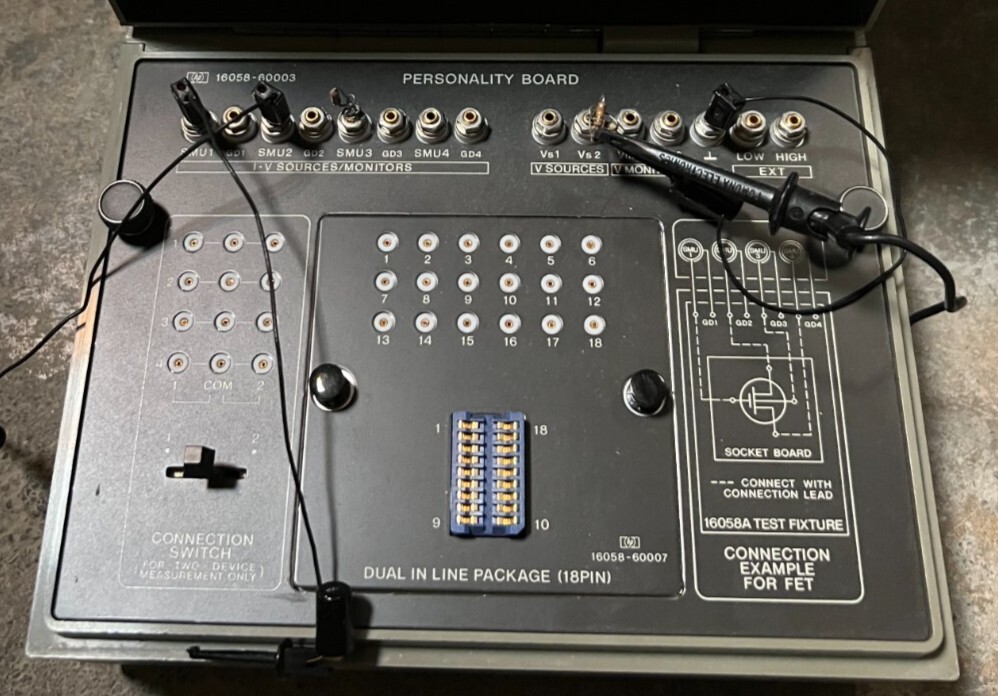 HP 4145A Semiconductor Parameter Analyzer COME WITH WITH HP16068A TEST FIXTURE