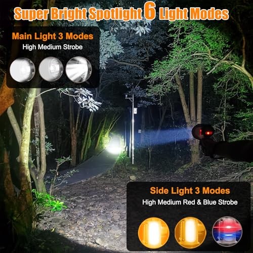 Rechargeable Spotlight Flashlight, Super Bright Waterproof Handheld Spot