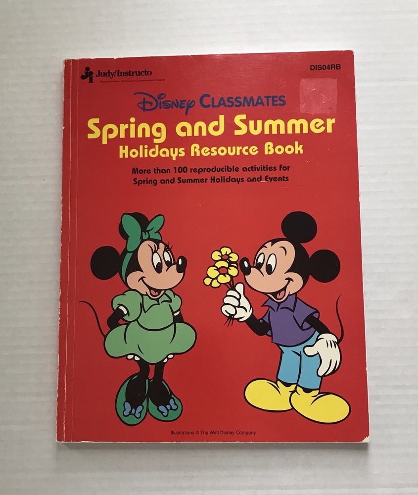 Disney Classmates Spring Summer Holidays Activity Book 1991 PB Judy Instructo