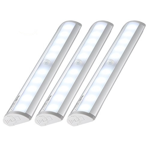 10-led Motion Auto Sensing LED Light, Battery Powered DIY Stick-on Under