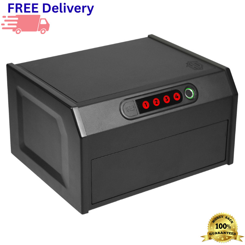 Biometric Quick Access Security Vault Dual Compartment Home Safe Electronic Lock