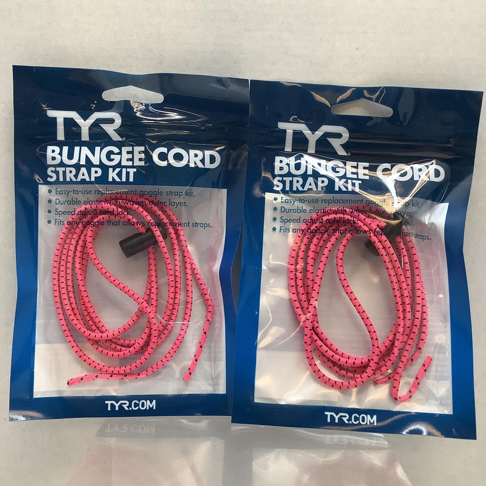 2-Pack TYRE 693 Pink Durable Bungee Cord Double Elastic Replacement Strap Kit