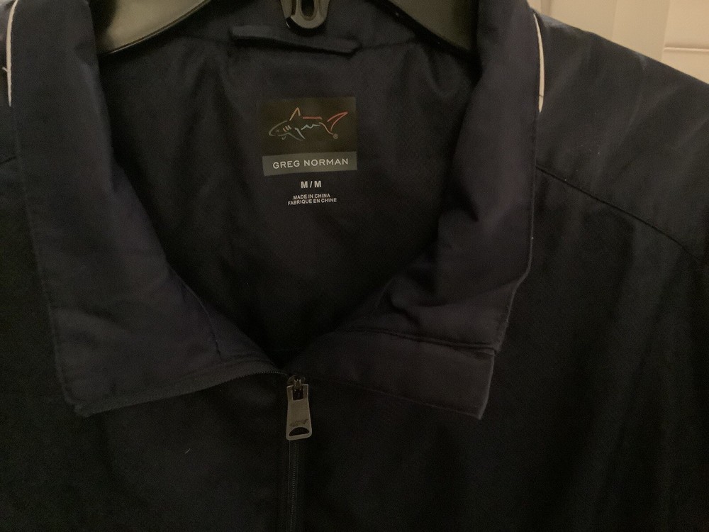 Greg Norman Men’s Dark Blue Vented Short Sleeve Wind Jacket Size Medium