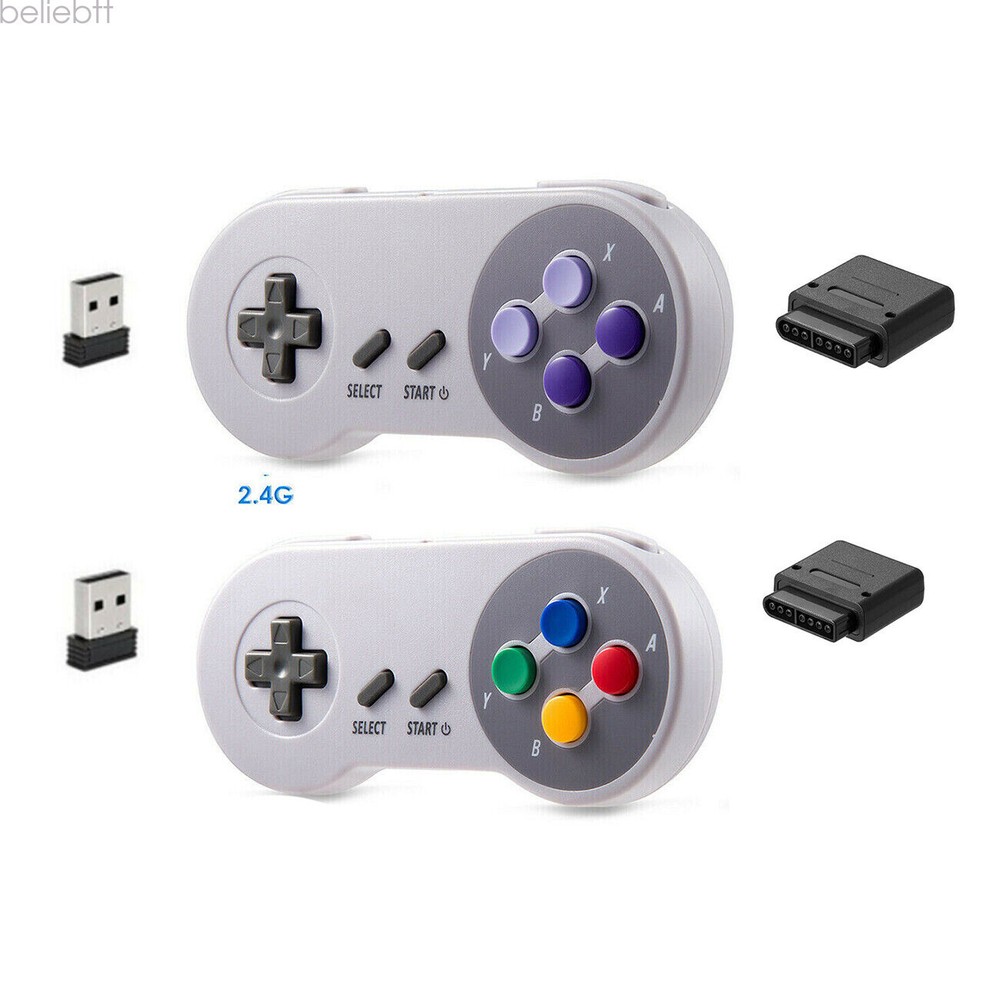 Wireless SNES Controller with Receiver for Super Entertainment System& PC Wins