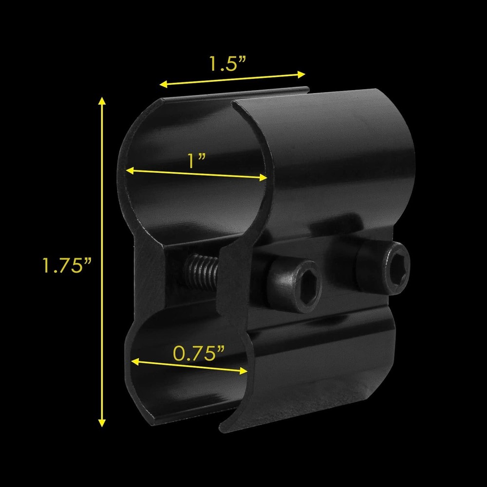 Versatile 2-Pack Flashlight & Laser Barrel Clamps with Wrench - Secure Mounting