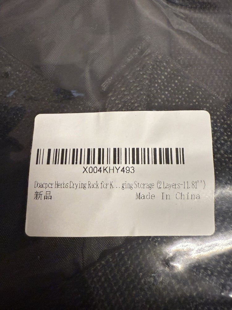 2ft - 2 Layer Hanging Herb Mesh Rack Foldable Drying Net with bag and hook