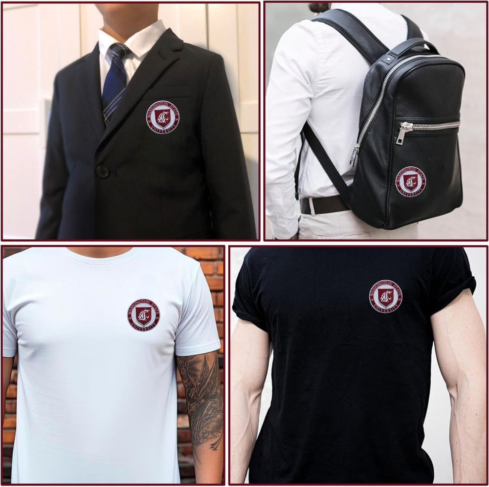 Washington State University Logo Iron On Patch - Sew Patch - Embroidered Patch