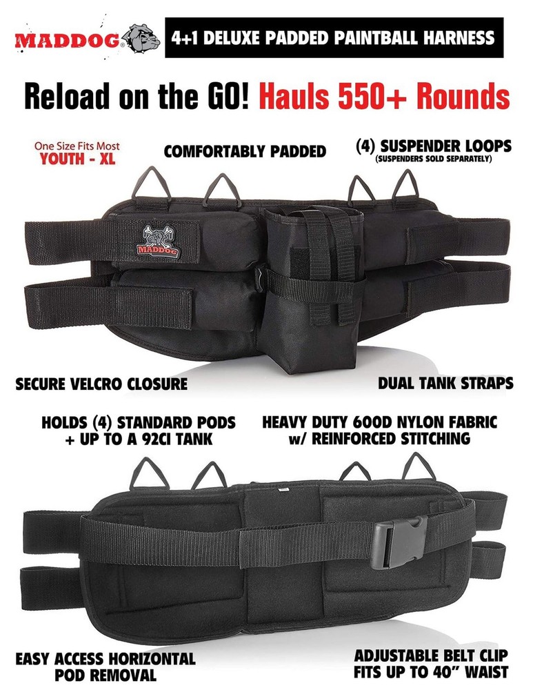 Maddog Tippmann Cronus Basic Paintball Gun Marker and Accessory Starter Packa...