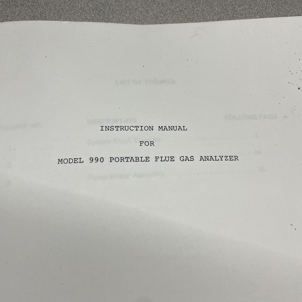 Teledyne Model 990 Thermco Flue Gas Analyzer - Powers On - UNTESTED