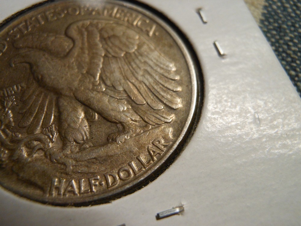 EXTREMELY RARE 1944-P *Missing Des. Initials* Walking Liberty Half Dollar Silver