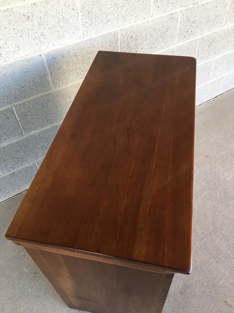 MONITOR FURNITURE CHERRY CHIPPENDALE STYLE RAISED PANEL DOOR FLIP TOP SERVER