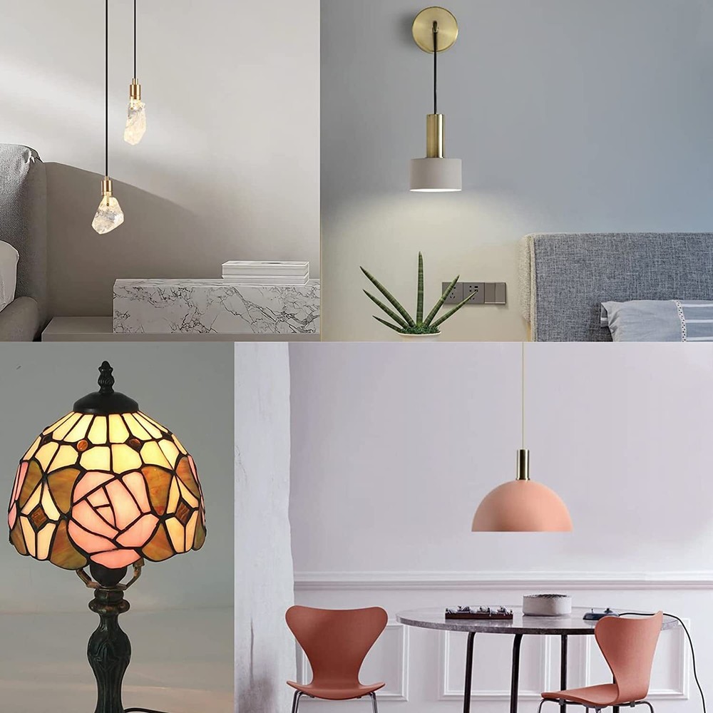 E26/E27 Light Socket On/Off Switch Cable 1.8M LHanging Lantern Extension Cord