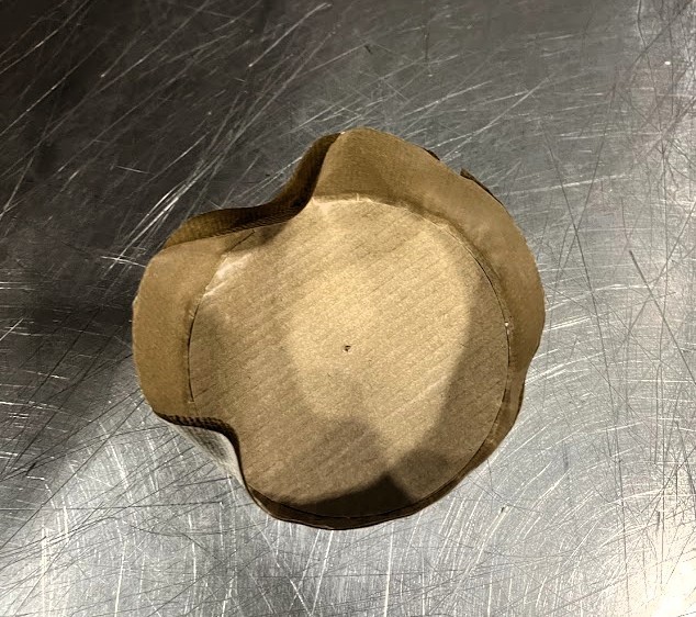 Novacart G9F01001 Panettone P 90/40 6 oz. Brown and Gold Paper Baking Mold