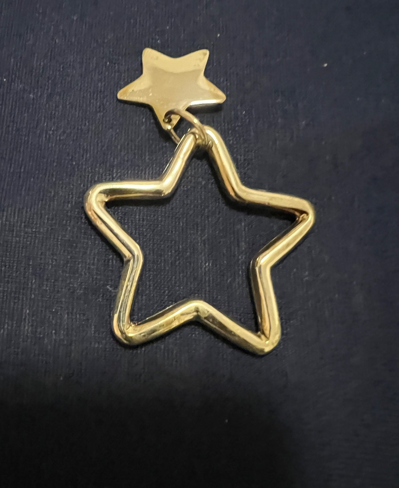 Tiffany - Sterling Silver - Double Star Key Chain Ring - Unused