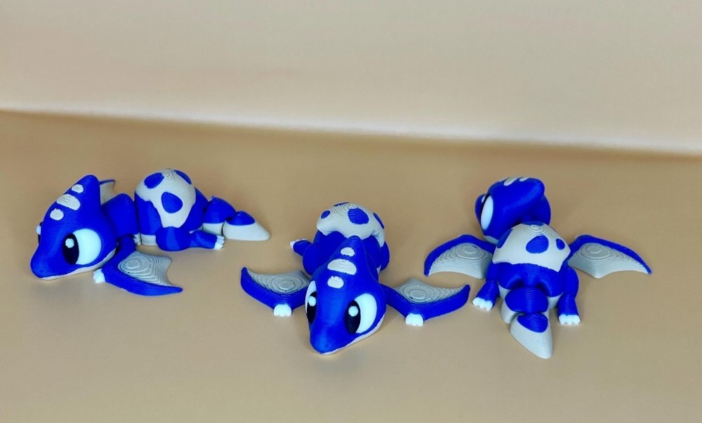 3D Printed Jiggle Pet Baby Pterodactyl