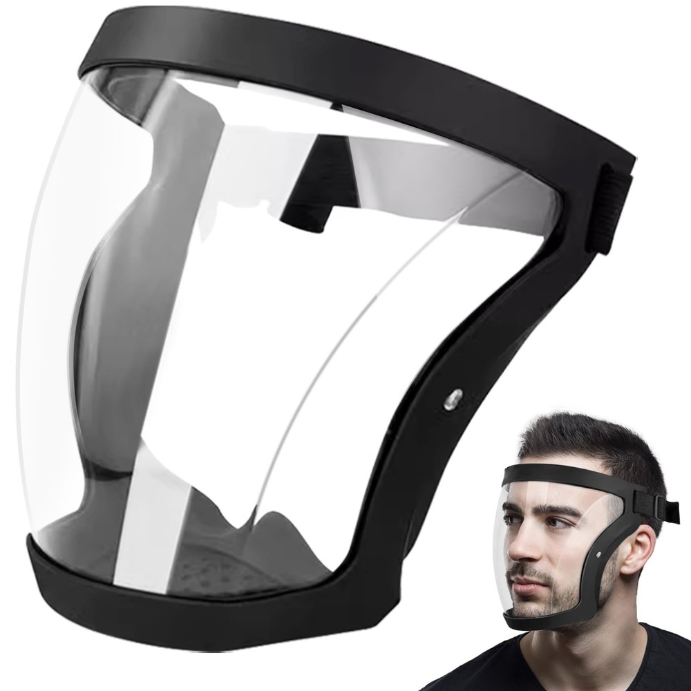 Face Shield Protective Mask, Anti-Fog Scratch-Resistant, Lightweight Full Fac...