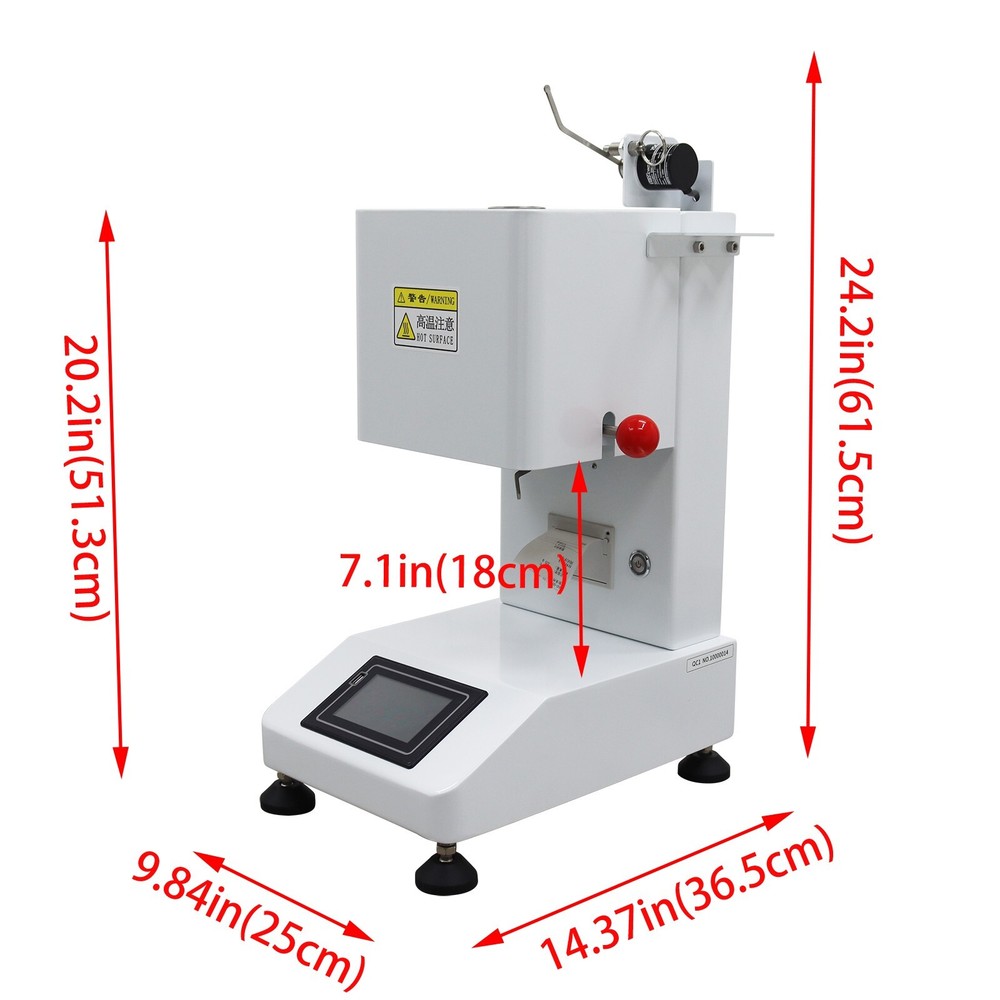 Automatic Melt Flow Index Rate Tester 110V MFR Tester with Printer & Tool Rack