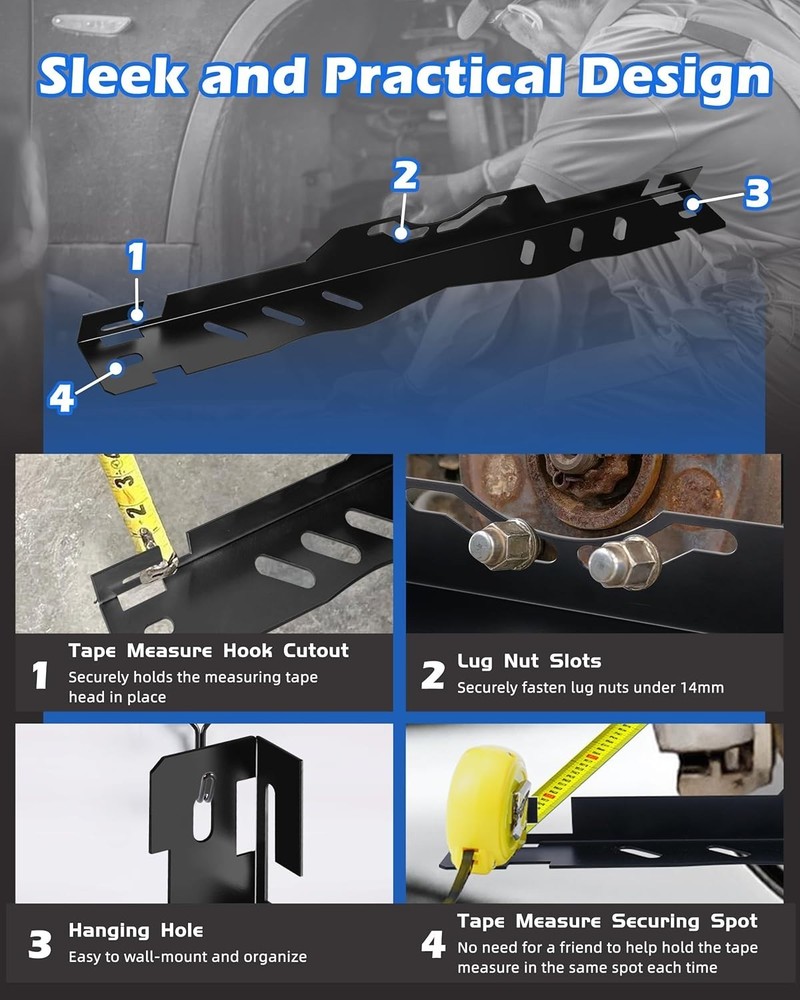 Heavy Duty Wheel Alignment Tool Plates - Black