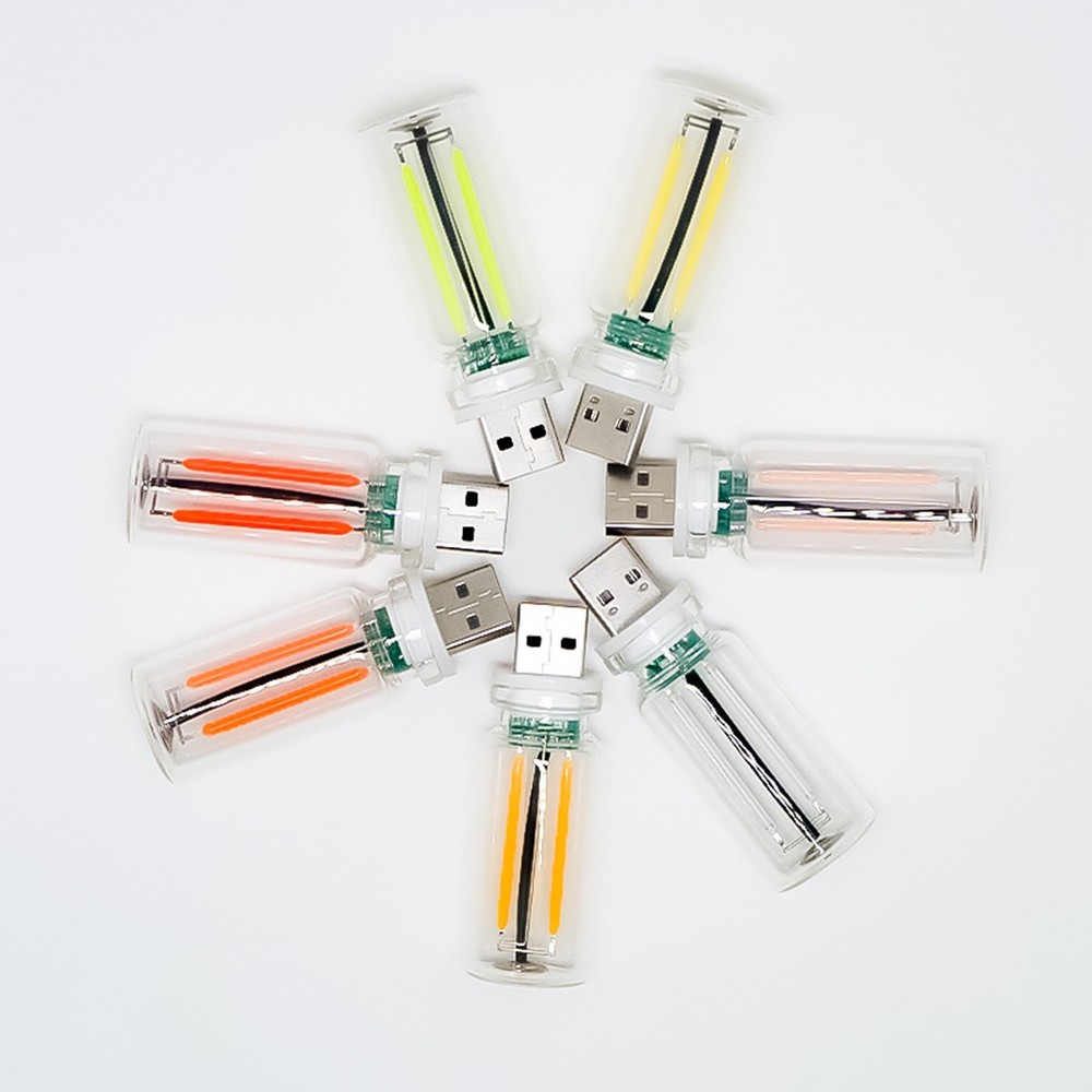 1X Blue Touch Control Car USB LED Light Atmosphere Night Light Dimmable New