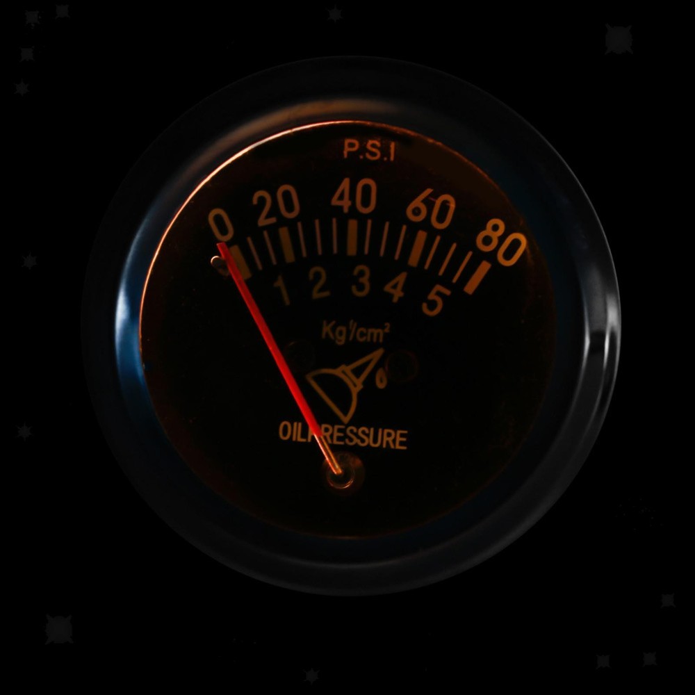 Generic Oil Pressure Gauge 0-80 PSI Engine Testing Tools Replacement Easy to