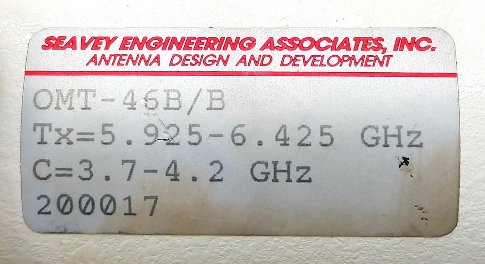 Microwave Filter Co. 12086-2 C-Band Transmit Reject Filter