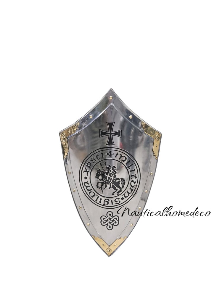 Medieval Templar Knight Shield-Crusader Shield for Decor Display Shield Gift