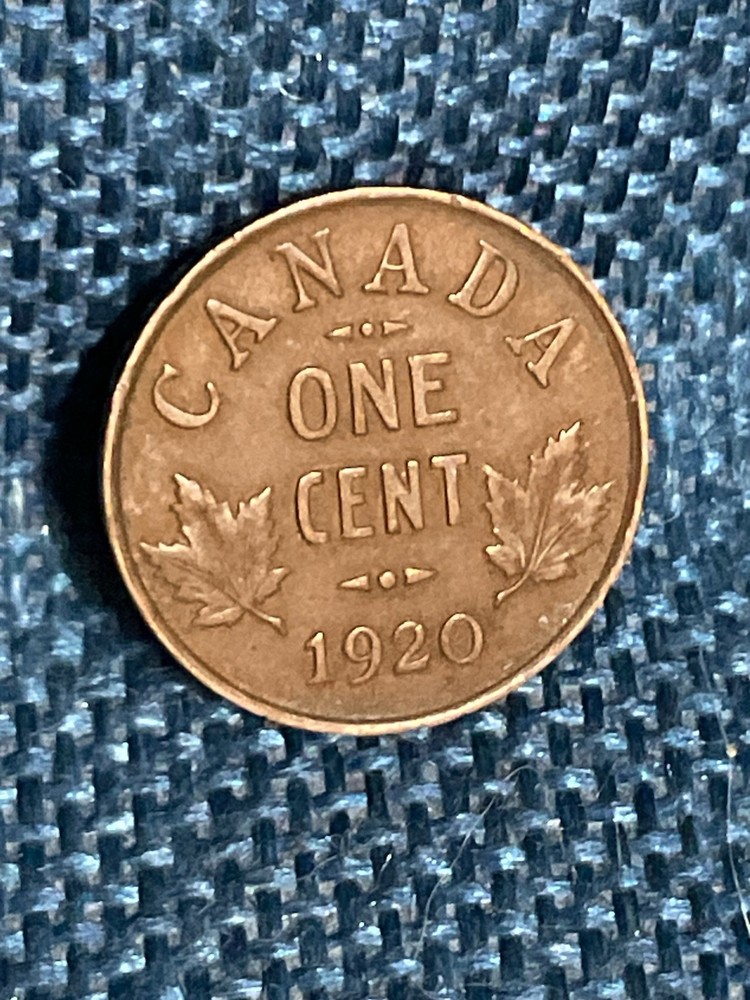 1920 CANADA ONE 1 CENT COIN VF