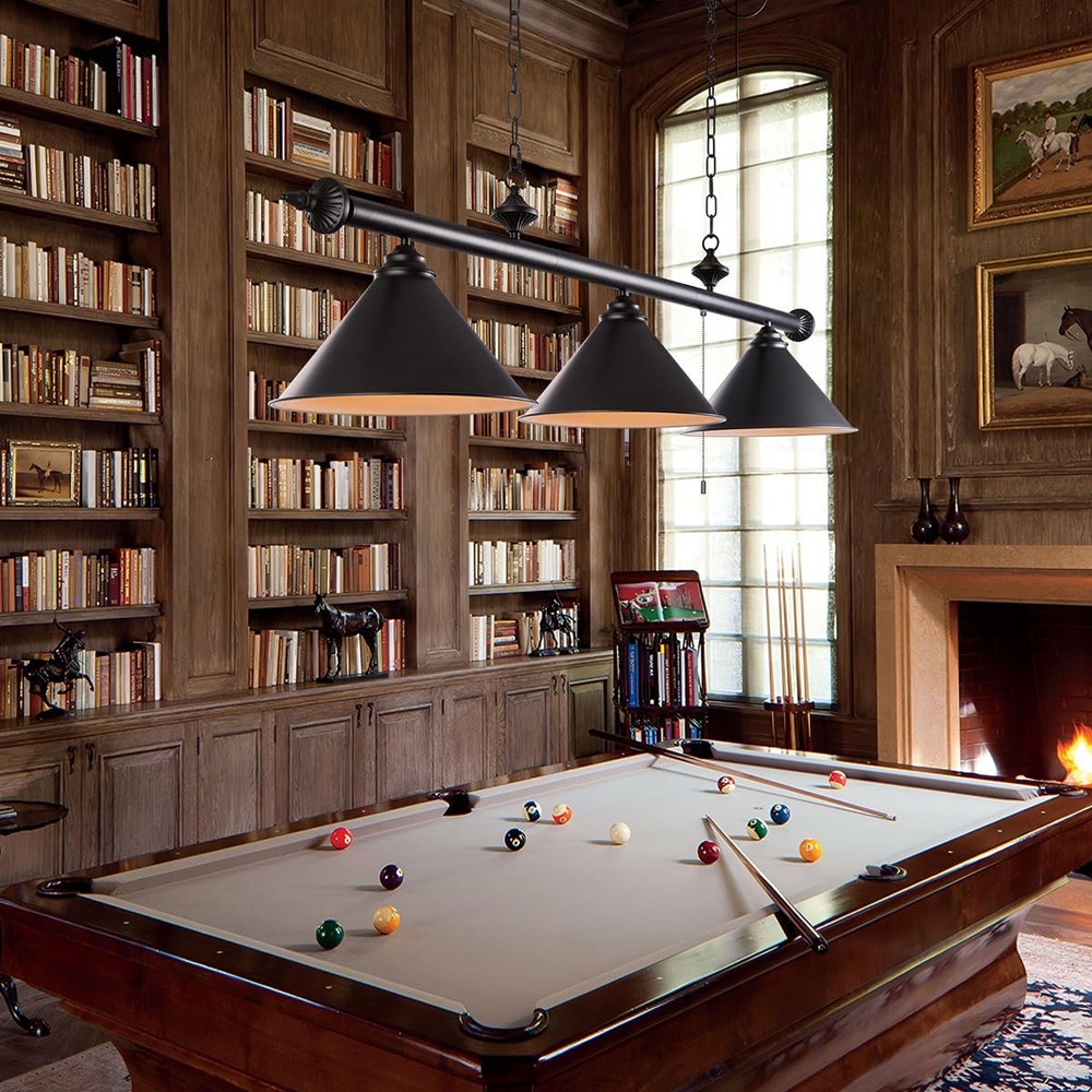 mirrea 59in Billiard Pool Table Light with Pull Chain Switch on Pendant Light