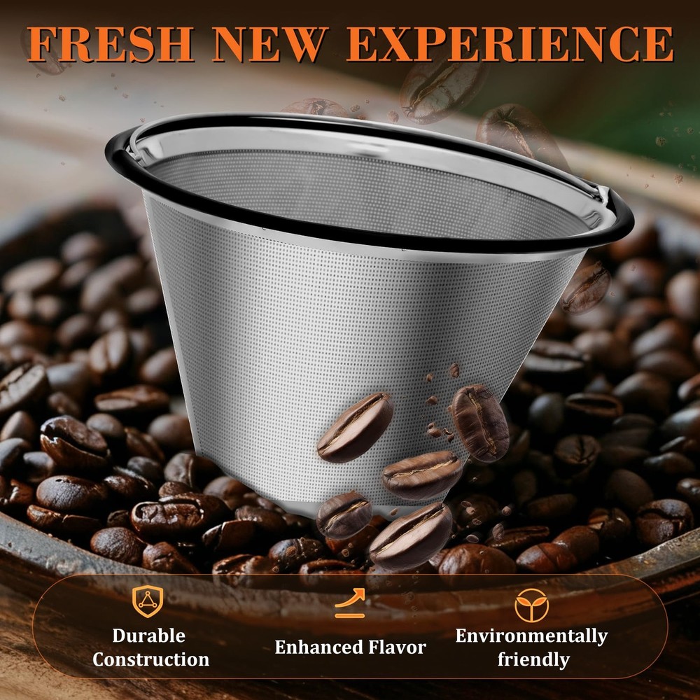 Reusable #4 Coffee Filter for Technivorm Moccamaster KBGV, KBT, 1, Silver