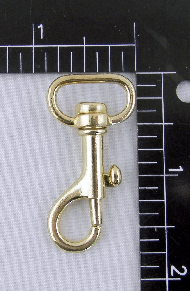 3/4" Swivel Snap Hook, Brass Plated (100 Pack)
