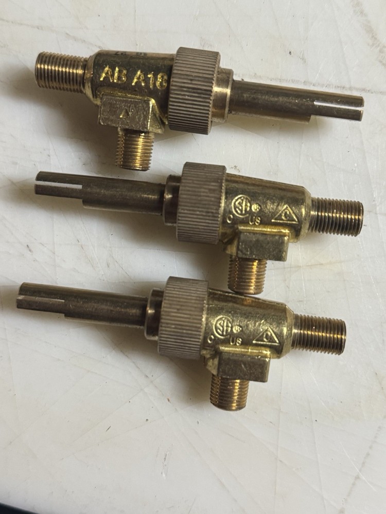 (3) Commercial Gas Range Top Burner Valves