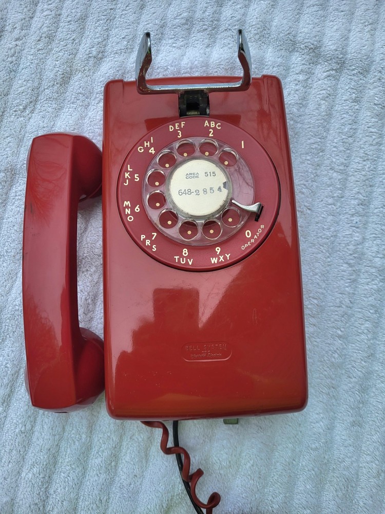 RED WALL PHONE BELL / WESTERN ELECTRIC NICE WORKING CONDITION