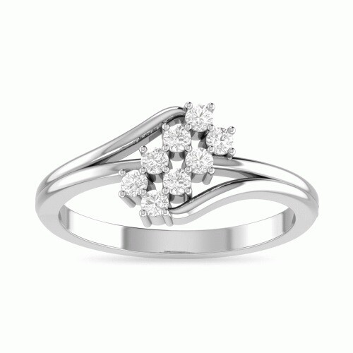 925 Sterling Silver Cubic Zirconia Multi Exquisite Premium Adjustable Ring