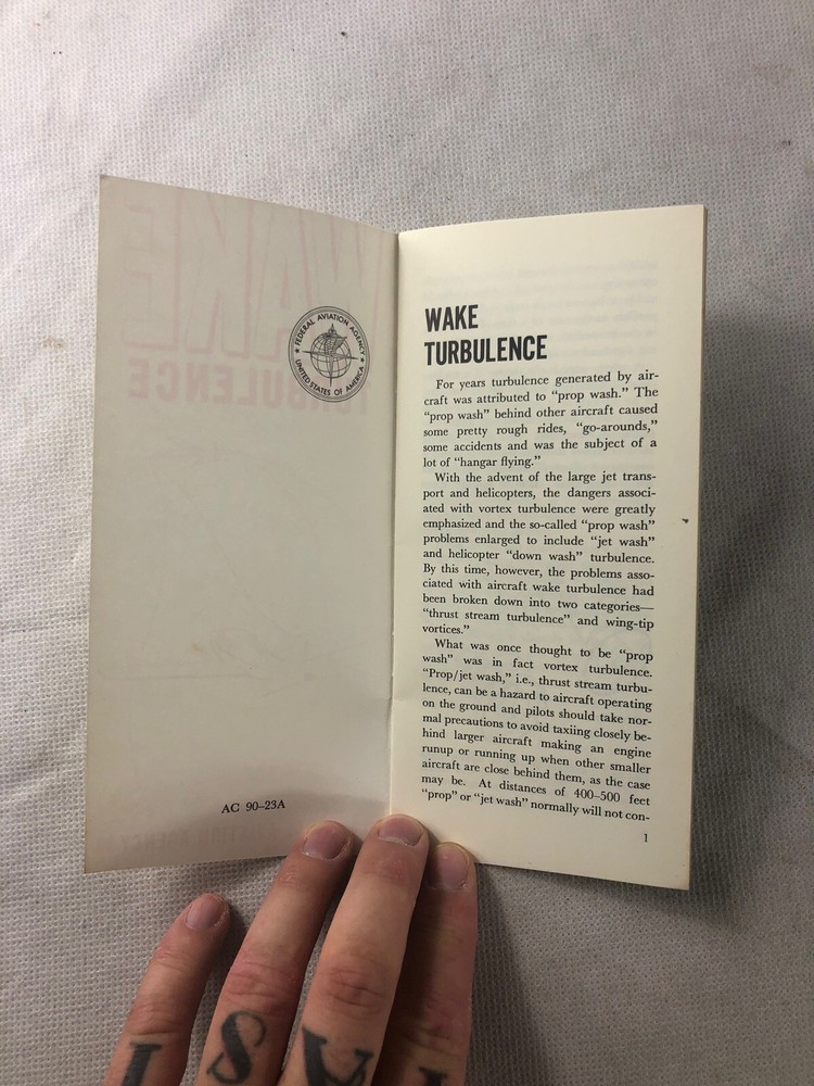 FAA Wake Turbulence Brochure, 1965