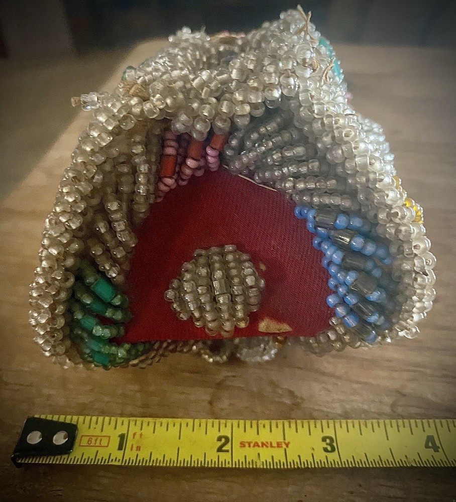 ANTIQUE Native American BEADED POUCH