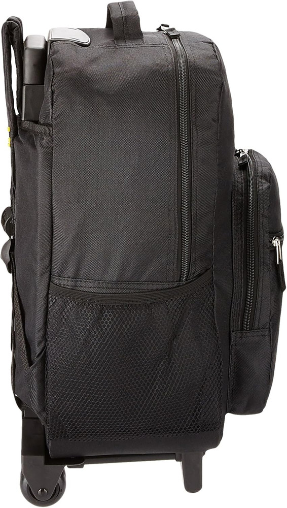 Double Handle Rolling Backpack, Black, 17-Inch