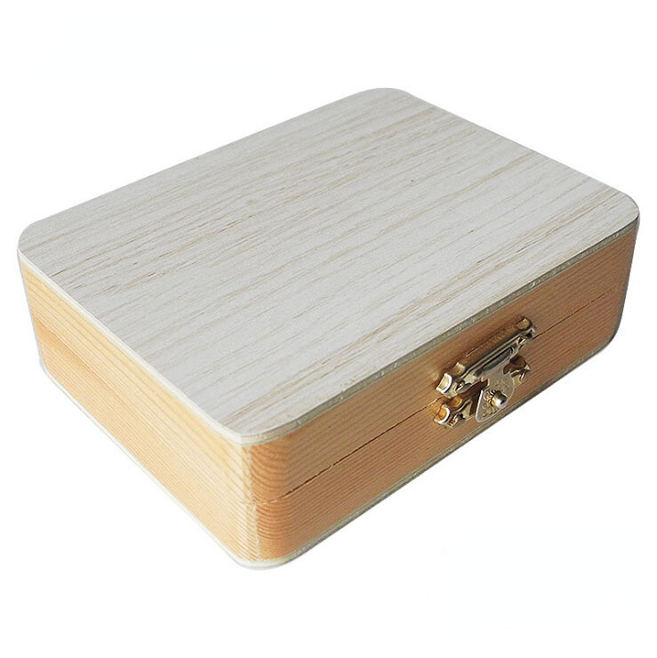 Microscope Slide Storage Wooden Box Specimen Holding Storage Case with Lock