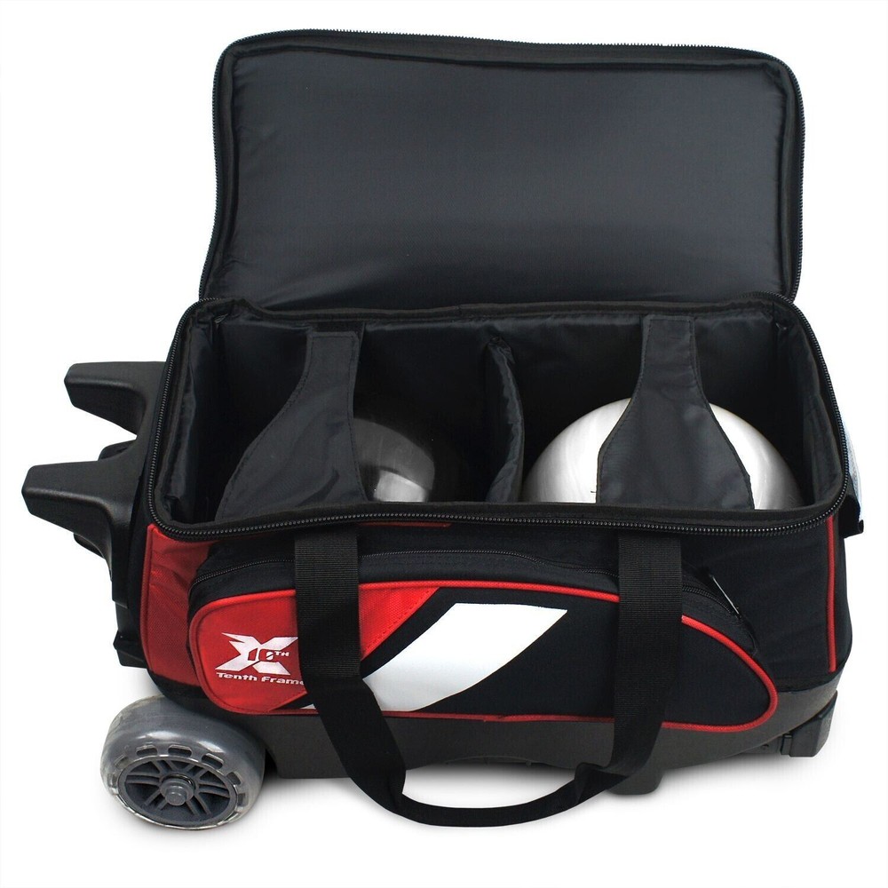 Tenth Frame 2 Ball Roller Bowling Bag Black/Red