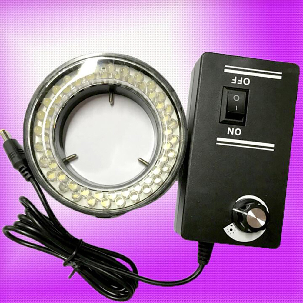 60-LED Adjustable Ring Light illuminator Lamp For STEREO ZOOM Microscope USA++