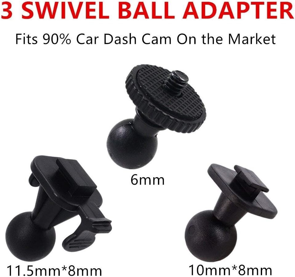 Dash Camera Suction Mount Cup Holder Vehicle Video Recorder Windshield Dashboard