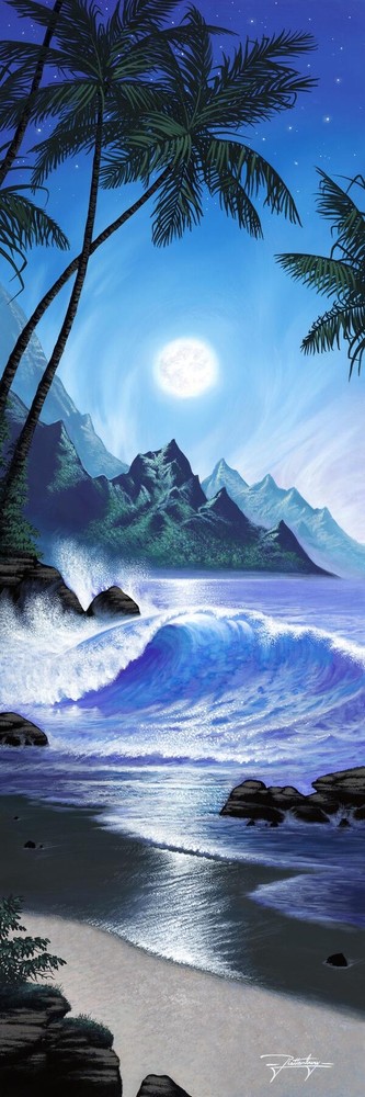Ceramic Backsplash Tile Mural Beach Scene Seaside Ocean - Evening Serenity