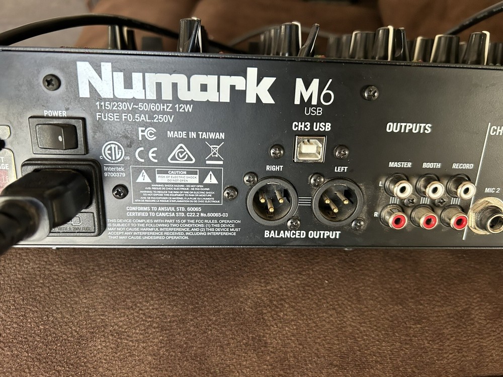 Numark M6USB 4-Channel DJ Mixer - Black