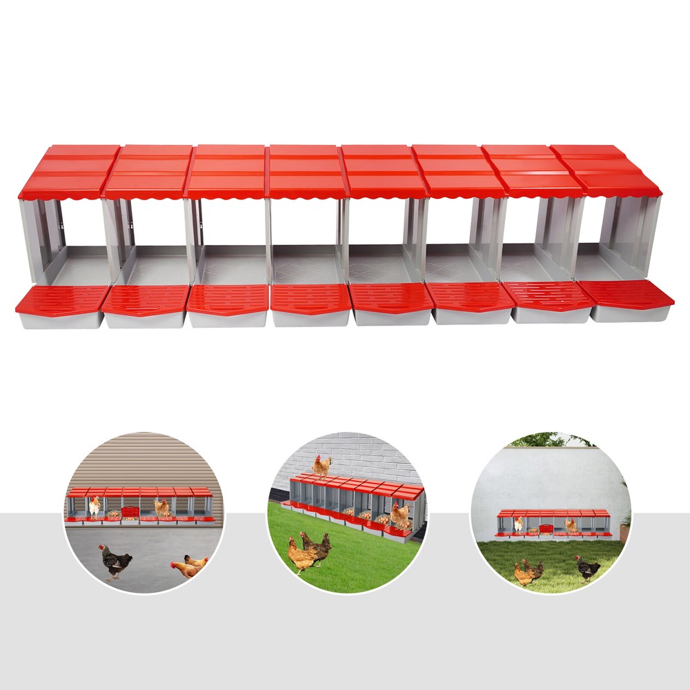 Modern Chicken Laying Boxes With Egg Collection Nesting Boxes 222.8*51.5*46.5cm