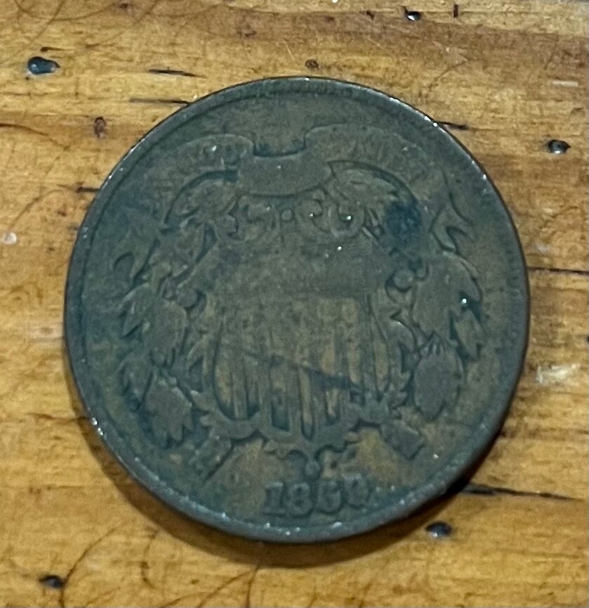 1869 Two Cent Piece U.S. Coin