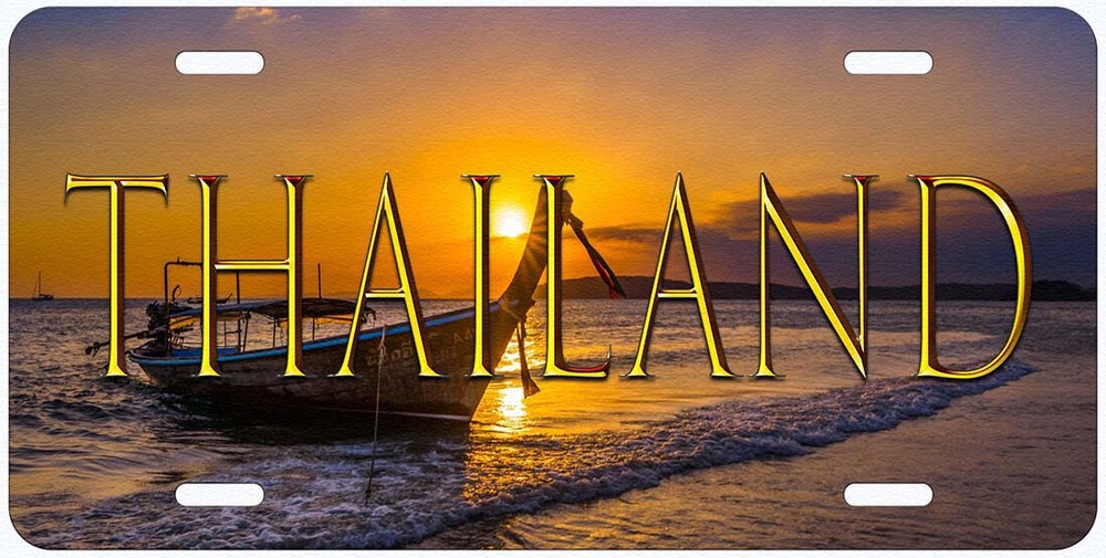 Thailand Sunset Novelty Car License Plate