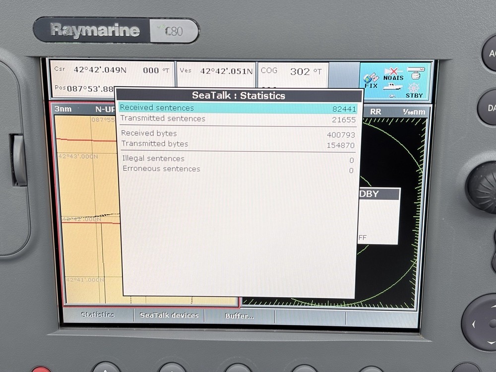 Raymarine C80 Classic GPS Chartplotter Multifunction Display- Tested, Warranty
