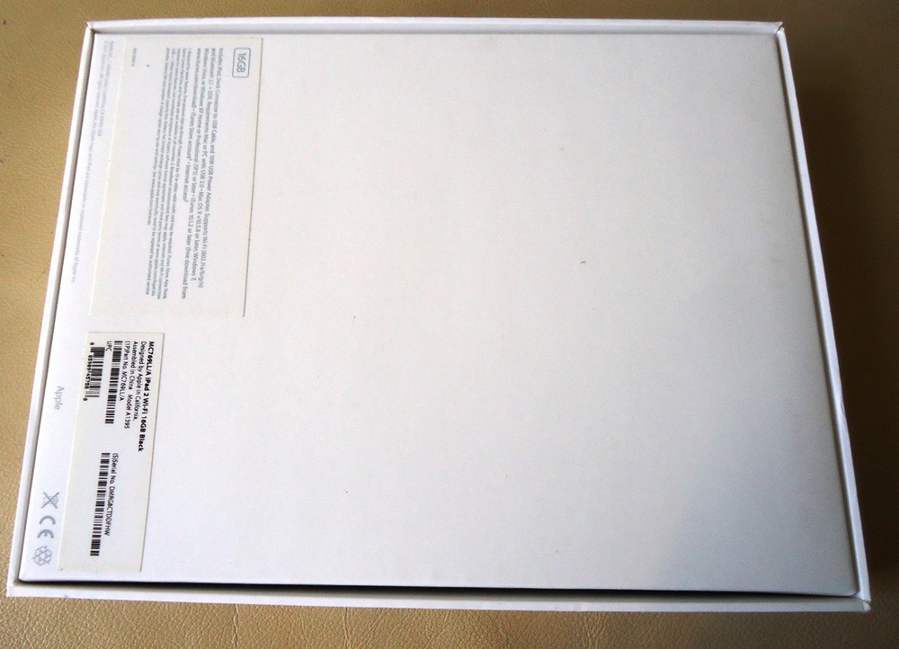 iPad 2 Wifi EMPTY BOX ONLY Black 16GB MC769LL/A