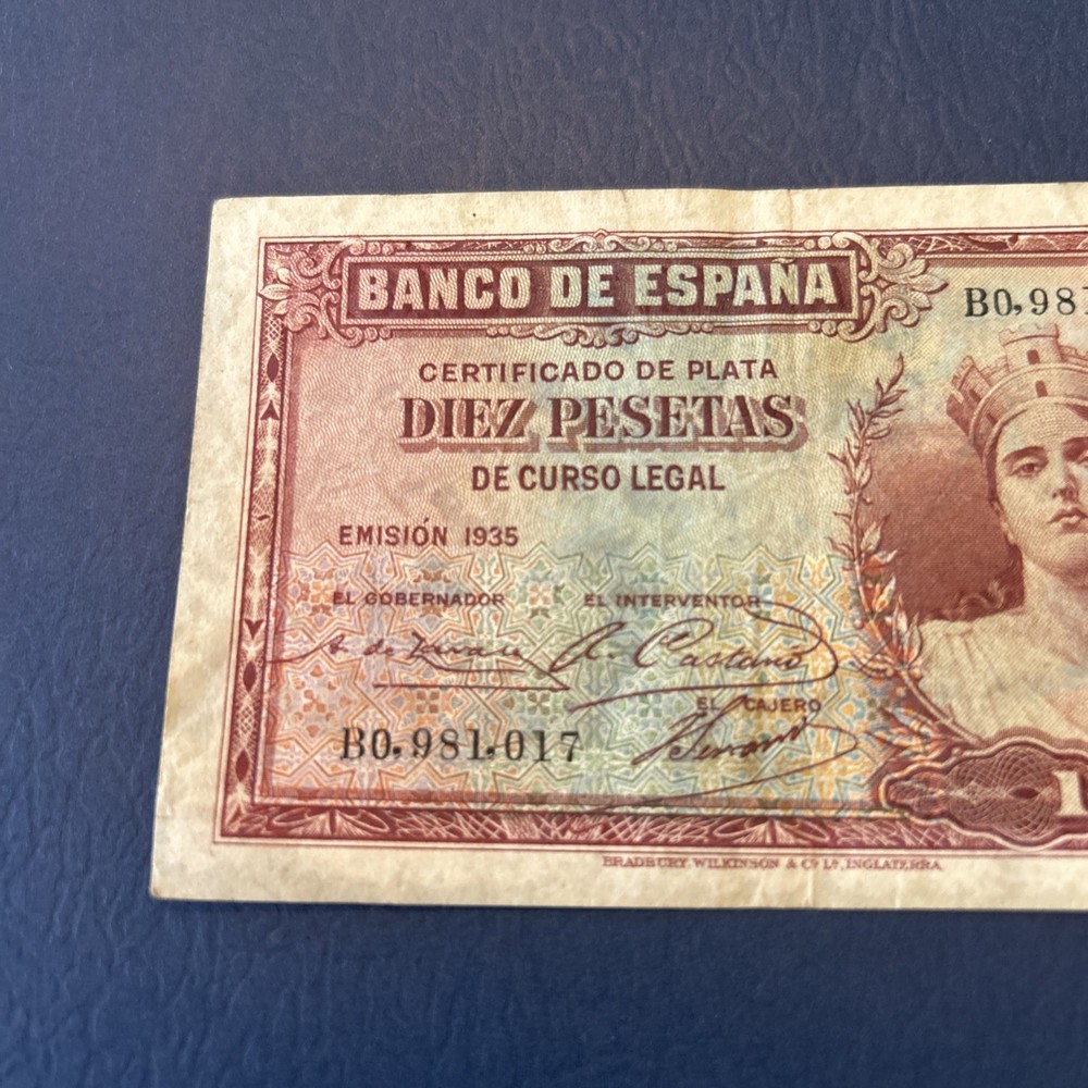 Spain- 10 Pesetas- 1935