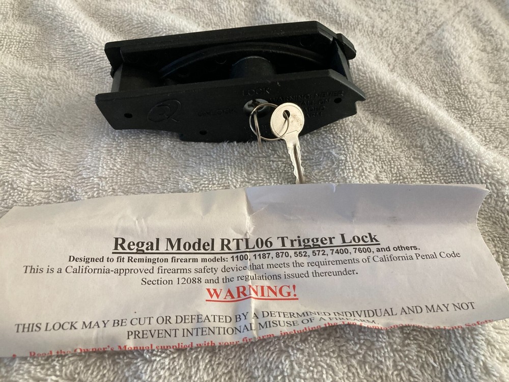 Trigger Lock Regal ModelRTL06 for Remington Firearms.